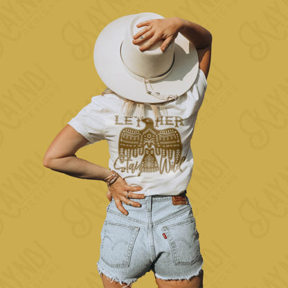 Let Her Stay Wild Single Color Sublimation Design PNG Digital Download Printable