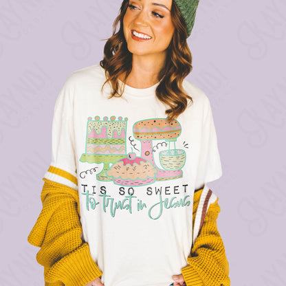 Tis So Sweet To Trust in Jesus Sublimation Design PNG Digital Download Printable